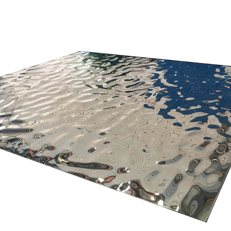 Water Ripple 8K Mirror Finish Embossed Decorative Ss Sheet Stainless Steel Sheet